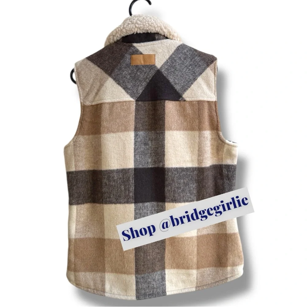 Sanctuary Shearling Lined Plaid Vest